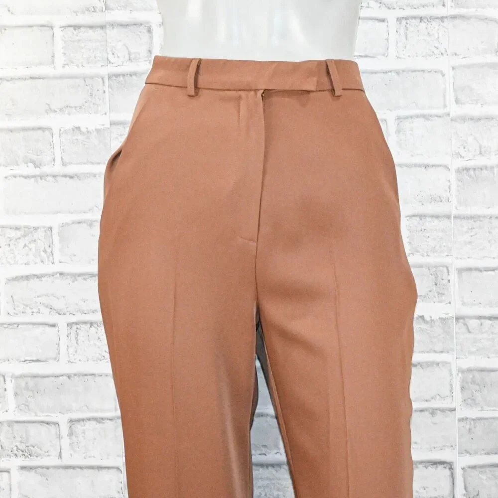 Frankie Shop Women's Isla Tailored Trouser Pants in brown size XS